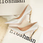 928-9  style fashion luxury pointed high heel thin heel women's shoes sexy metal flower wedding shoes banquet shoes